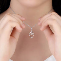 Sterling Silver Women's Fashion Jewelry High-Quality Zircon Simple Pendant Necklace